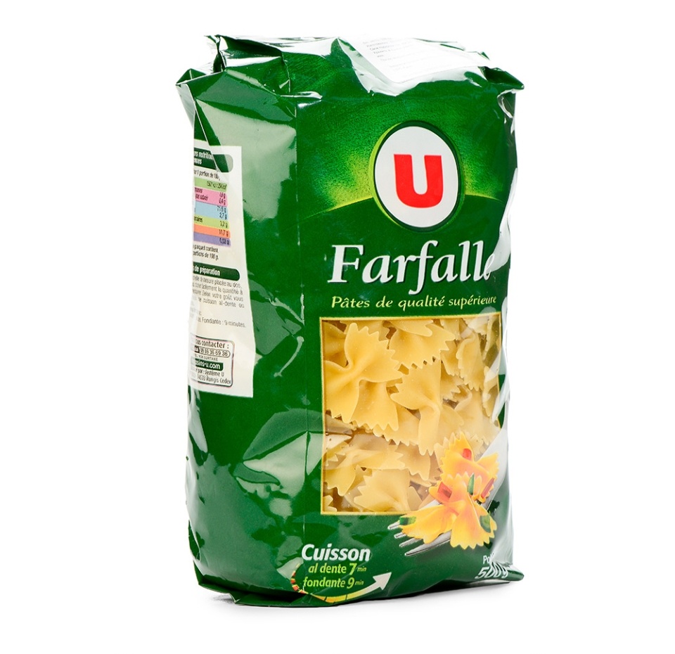 

Макароны Sistem U Farfalle