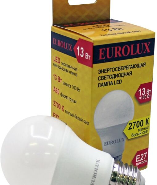 Лампа светодиодная Eurolux E27 13Вт