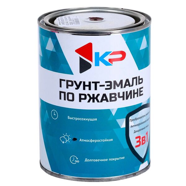 Грунт-эмаль 3в1 КР шоколадная 0.9 кг