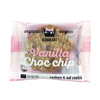 Печенье безглютеновое Kookie cat Ванильное с шоколадными каплями (веган) 50г, Болгария