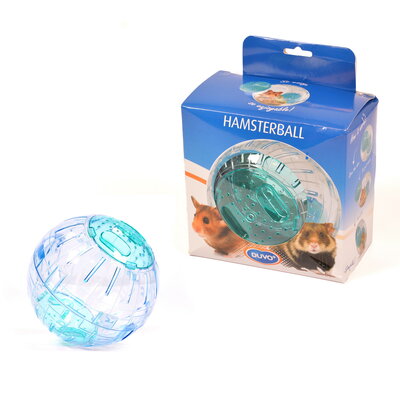 Игрушка для грызунов DUVO+ "Шар прогулочный", голубой, 13 cм 