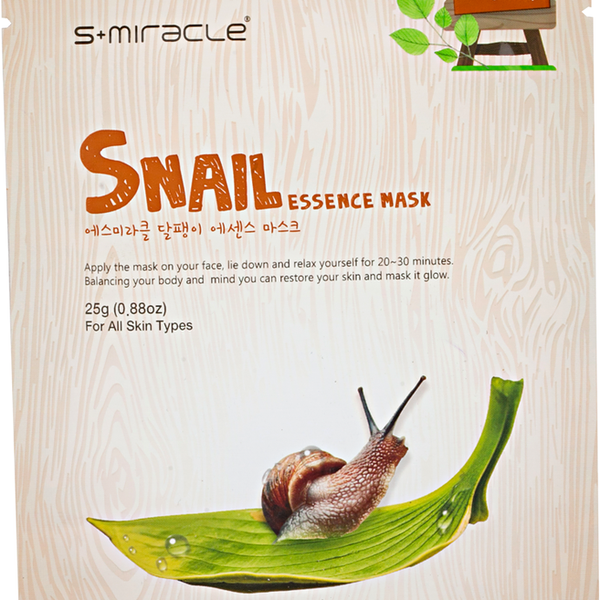 Маска для лица S+ MIRACLE с экстрактом муцина улитки, для всех типов кожи
