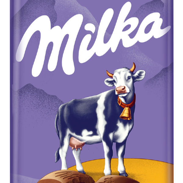 Шоколад молочный Milka с карамельной начинкой
