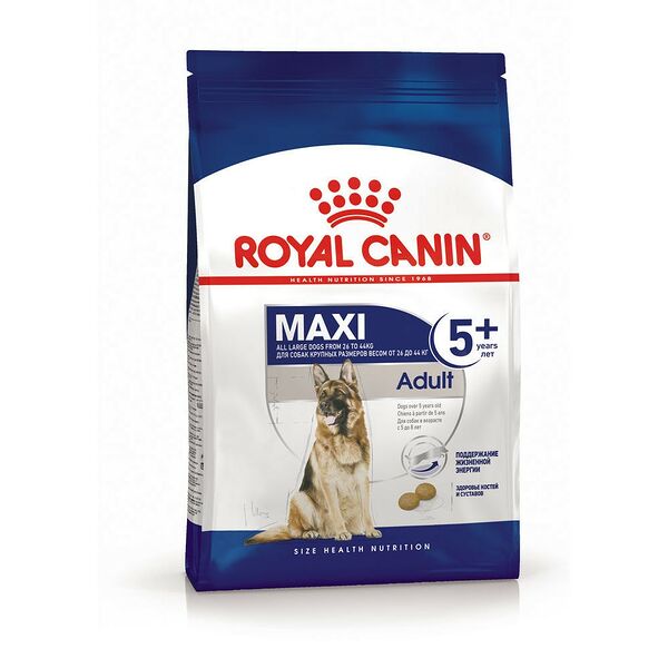 Корм Royal Canin Maxi Adult 5+ для собак крупных пород старше 5 лет, курица, 4кг