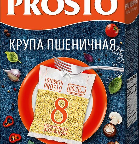 Крупа Пшеничная Prosto в варочных пакетиках 8 пакетиков 500 г