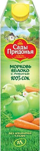 Сок Сады Придонья Морковно-яблочный 1 л