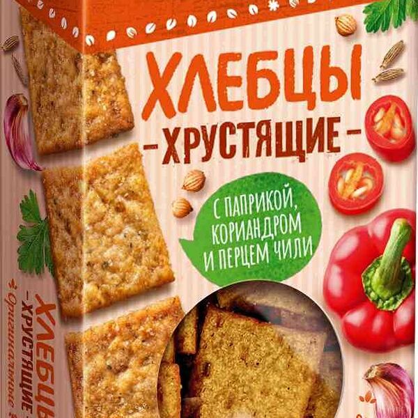 Хлебцы Blockbuster Пикантные с паприкой, кориандром и перцем чили 90 г