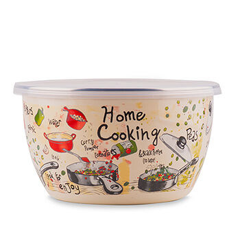 Миска Метрот Гурман без ручек, с пластиковой крышкой 1.7л Республика Сербия