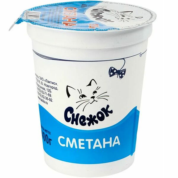 Сметана Снежок 20%, 300г
