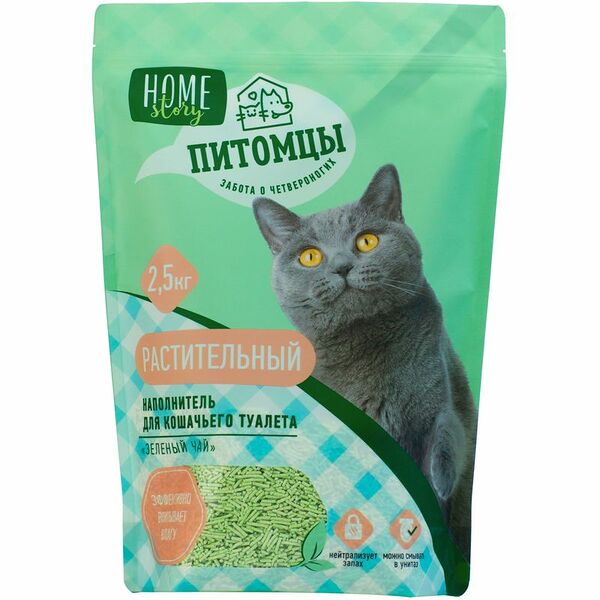 Наполнитель для кошачьих туалетов Home Story, 2.5кг