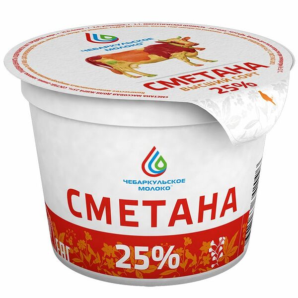 Сметана Чебаркульское молоко 25%