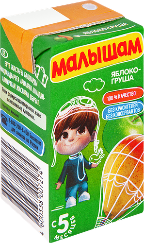 Нектар Малышам яблоко-груша с 5 месяцев 125 мл