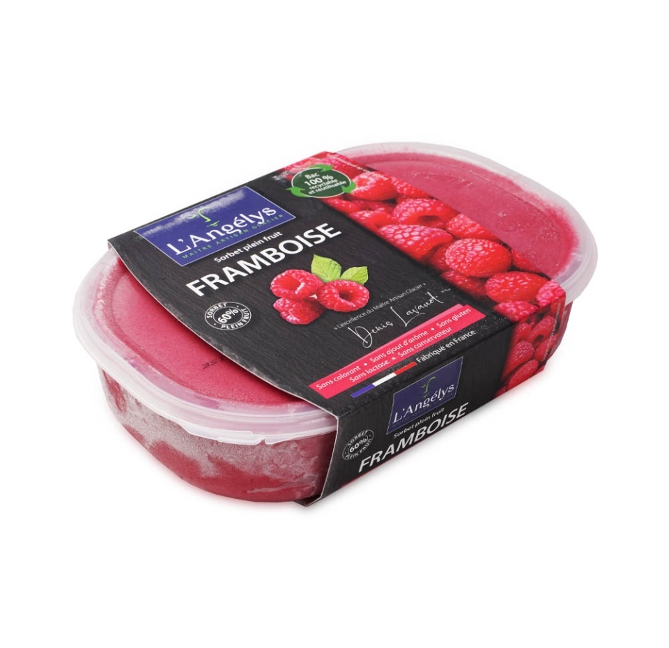 

Сорбет L’Angelys из цельных ягод малины 500 г