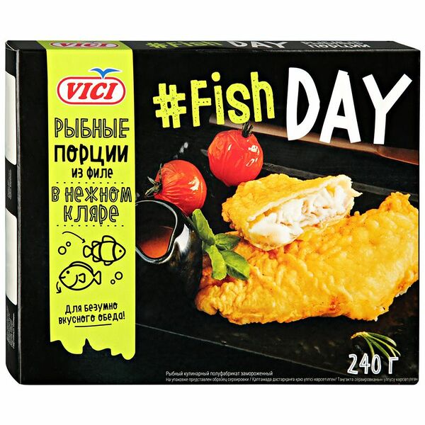 Рыбные порции Vici из филе в нежном кляре Fish Day