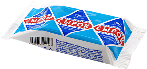 

Сырок творожный Для всей семьи с сахаром обезжиренный 100 г