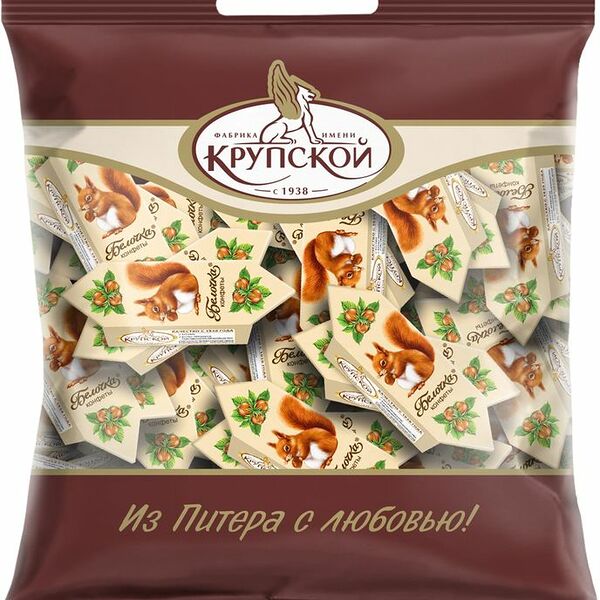 Конфеты Фабрика имени Крупской Белочка шоколадные 200 г