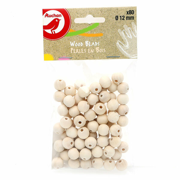 Бусины деревянные АШАН Красная птица, 12 мм