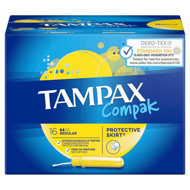 

Тампоны Tampax Compak Regular с аппликатором 16 шт