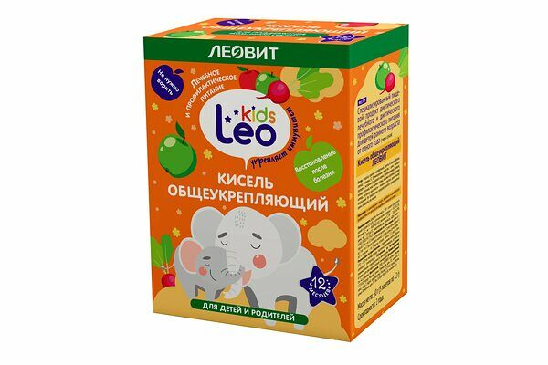 Кисель Леовит Leo Kids общеукрепляющий от 1 года 5х12г