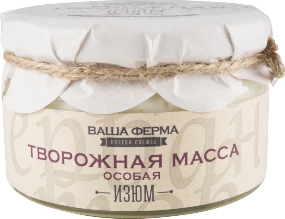 

Масса творожная Ваша Ферма Особая с изюмом 23% 200 г