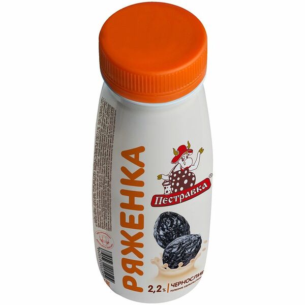 Ряженка Пестравка Чернослив с наполнителем 2.2%, 270мл