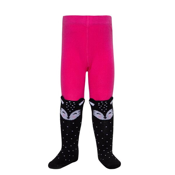 Колготки детские Conte-kids tip-top, р.116-122 (18), 573 черный-фуксия  17С-60СП