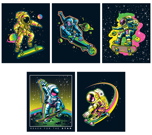 Тетрадь Academy Style Неон в клетку А5