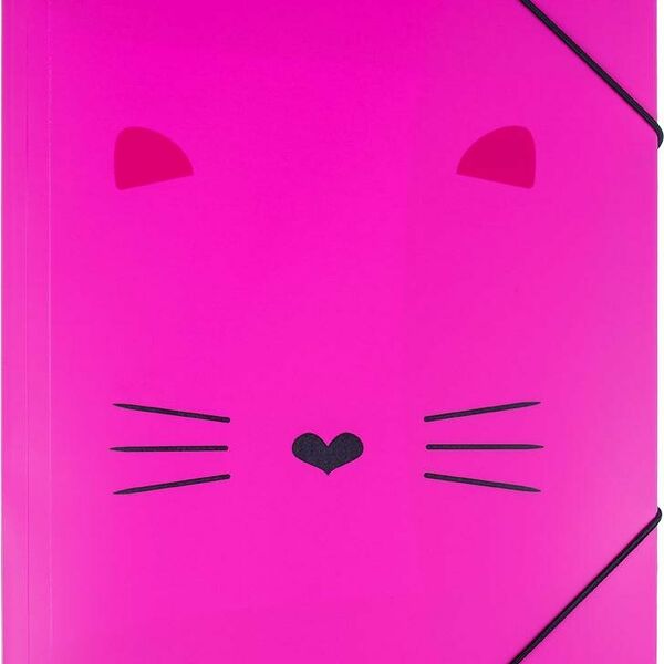 Папка на резинках А4 №1School Kitty розовая