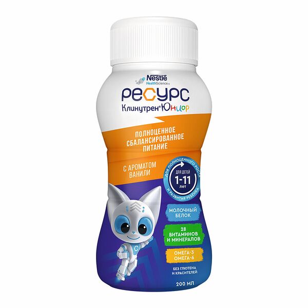 Питание для детей Resource Clinutren Junior 1-11 лет с ароматом ванили