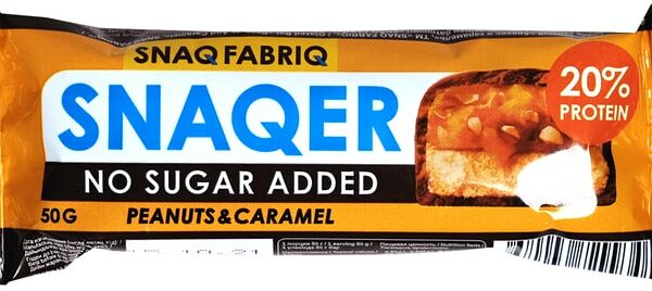 Батончик Snaq Fabriq Глазированный арахис и карамель 50г