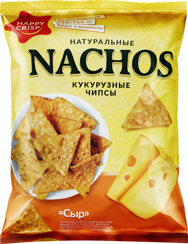 

Чипсы кукурузные Happy Crisp Nachos Сыр 75 г