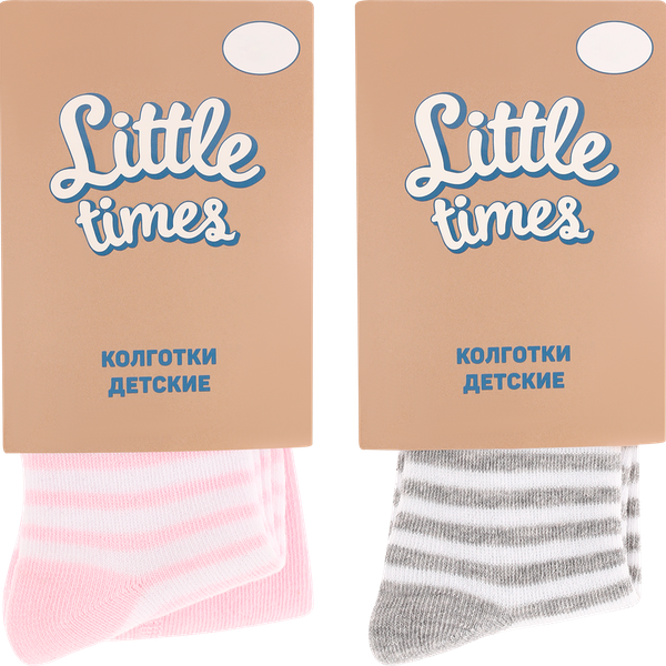 Колготки детские LITTLE TIMES р. 74–80 цвет молочный