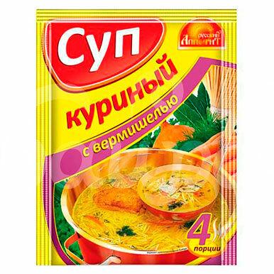 Суп Русский Аппетит 60гр Куриный с Вермишелью пакет