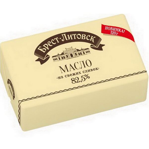 Масло сл/слив несоленое жир. 82.5% 120г Брест-Литовск