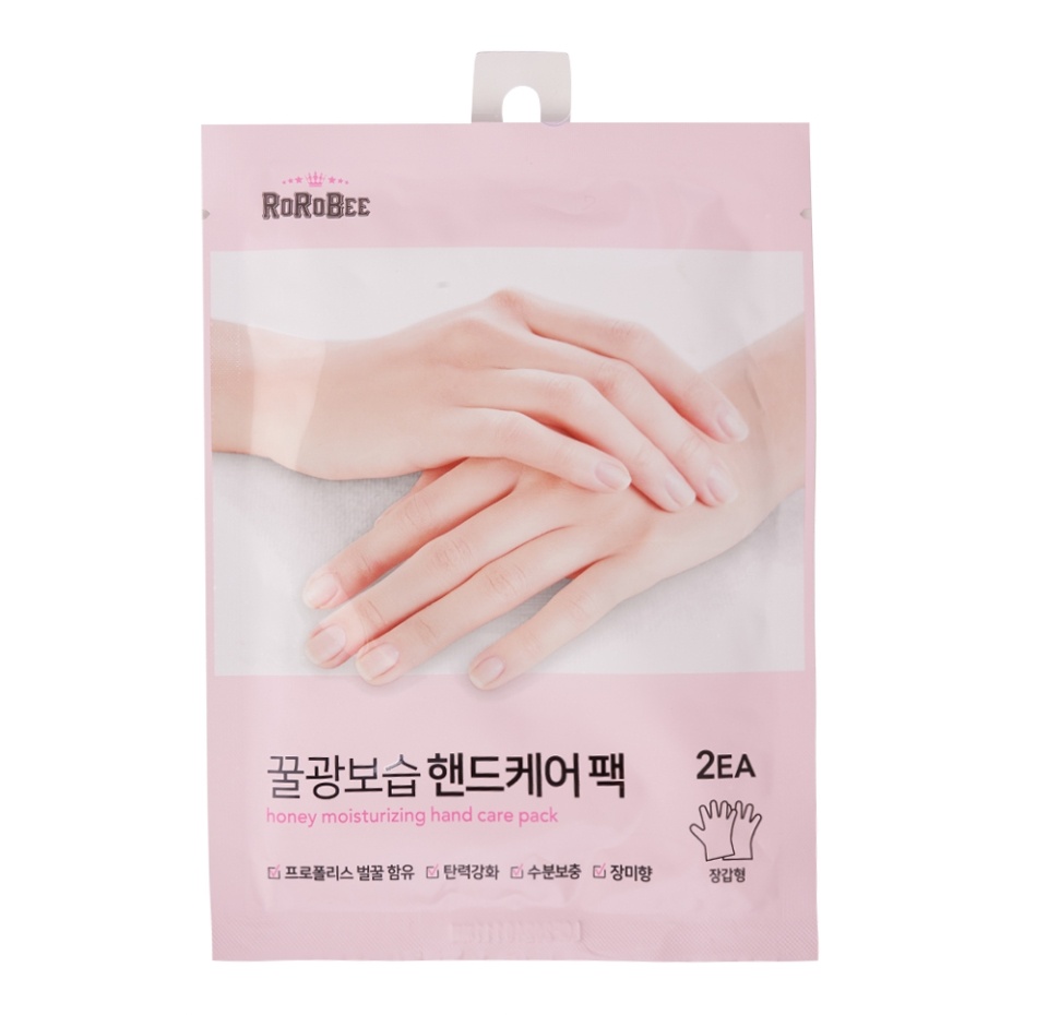 

Маска для рук Rorobee Honey Hand Care Мгновенно увлажняющая с маслом Ши и прополисом 10 мл*1 пара