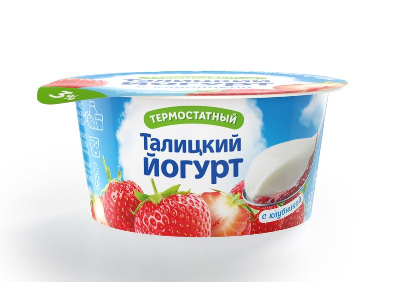 

Йогурт Талицкий Термостатный Клубника 3% 125 г