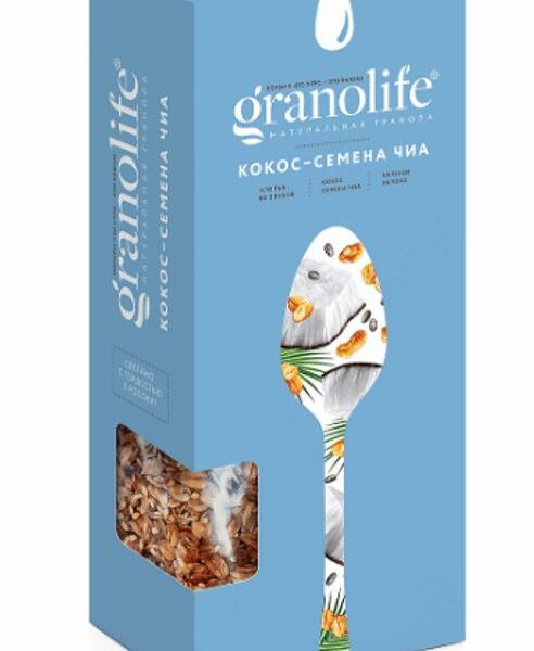 Гранола Granolife кокос-семена чиа, 200 г
