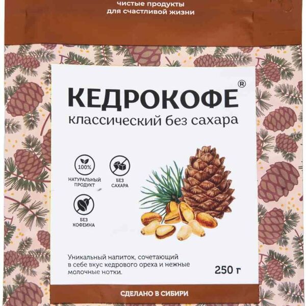 Напиток без сахара Сибереко Кедрокофе классический