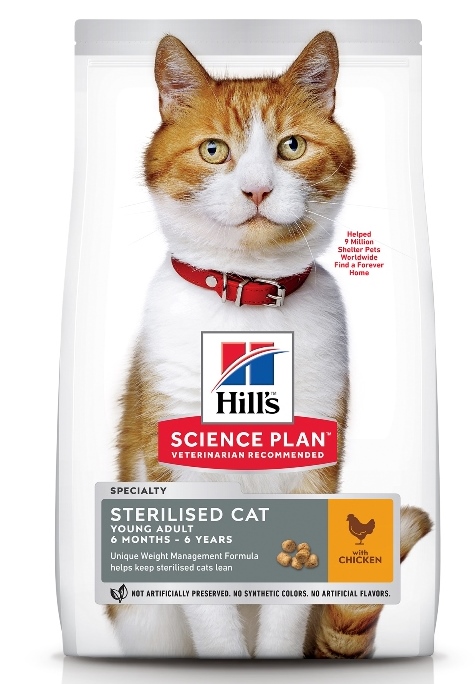 

Корм сухой для кошек Hill's Science Plan Young Adult Sterilised курица 300 г