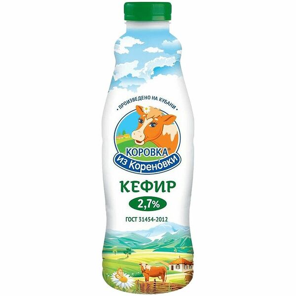 Кефир Коровка из Кореновки 2,7% БЗМЖ, 900мл