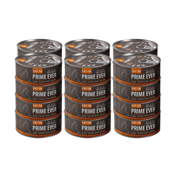 Корм для кошек PRIME EVER 5B Тунец с цыпленком в желе конс. 80г (упаковка - 24 шт)