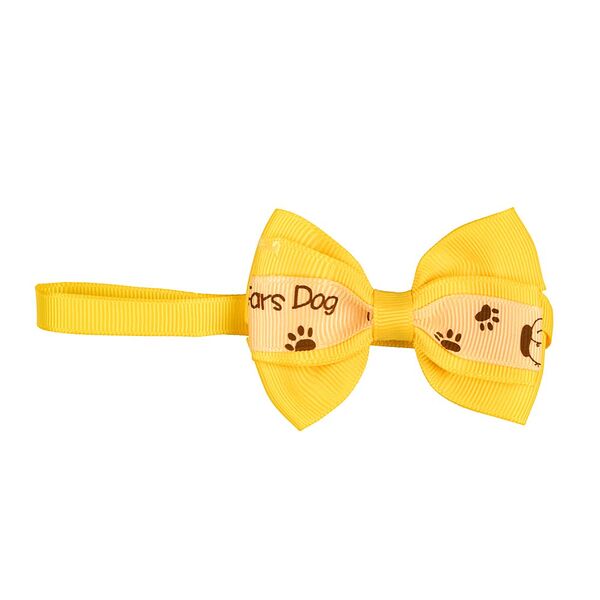 Галстук-бант желтый Собачка