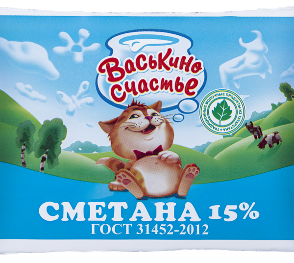 Сметана Васькино Счастье, 15%