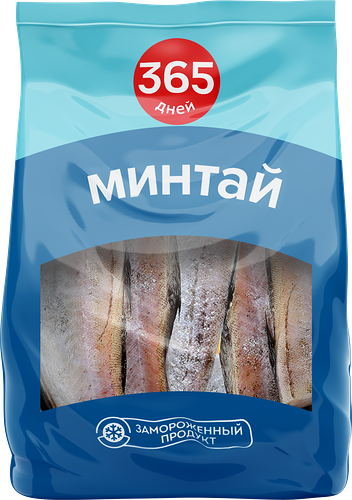 Минтай замороженный 365 дней без головы 1 кг
