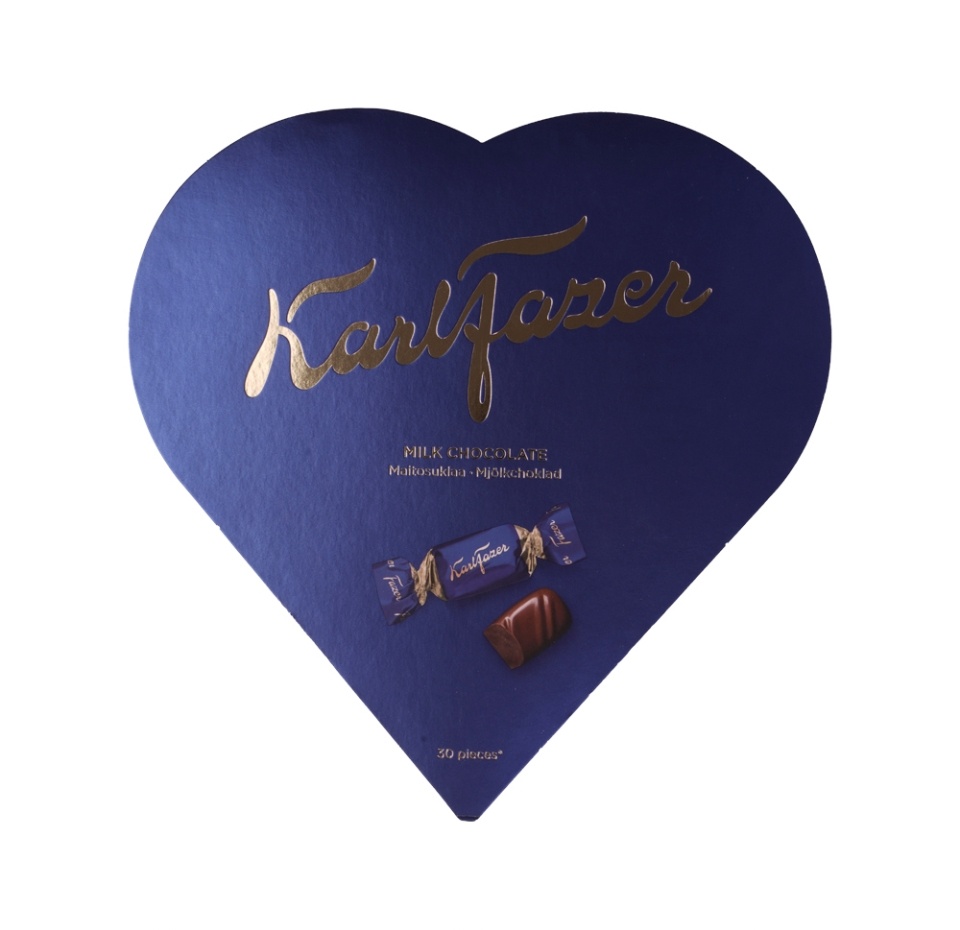 

Конфеты Karl Fazer Сердце из молочного шоколада 225 г, Финляндия