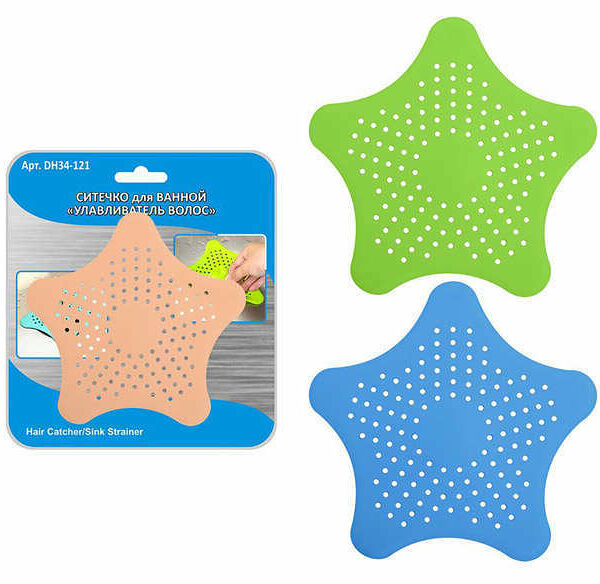 Ситечко для ванной резиновое Улавливатель волос