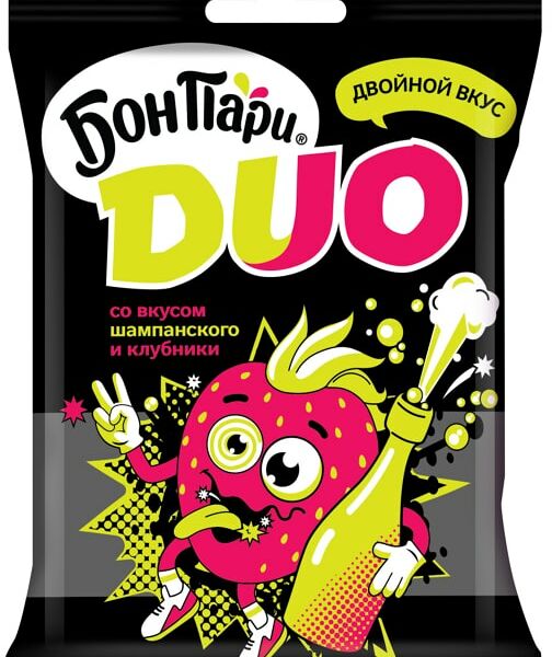 Мармелад Бон Пари Duo жевательный Шампанское-Клубника 100г