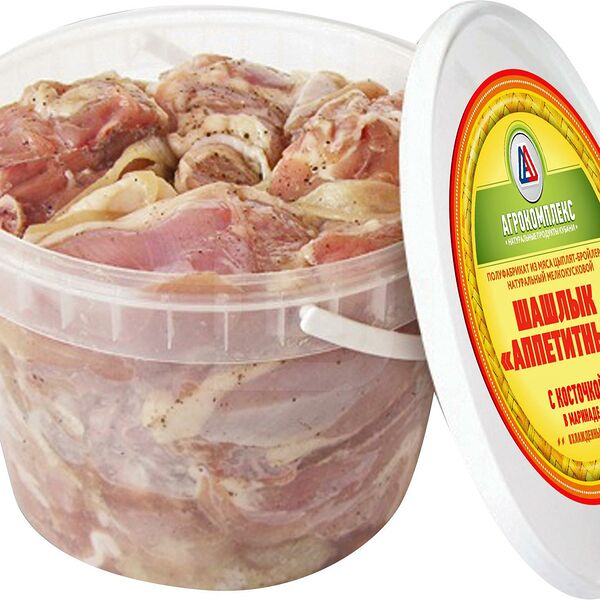 Шашлык из цыпленка бройлера Агрокомплекс в красном соусе, вес