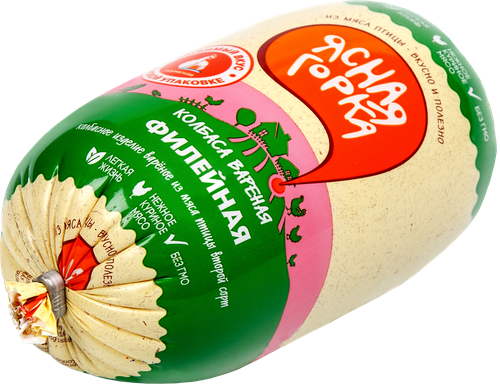 

Колбаса вареная из мяса птицы ЯСНАЯ ГОРКА Филейная, 400г