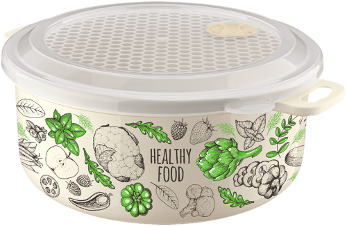 Емкость для холодильника и свч с декором